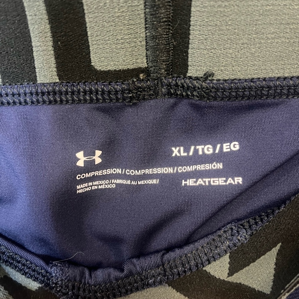 Under Armour HeatGear Blue‎ Men’s Athletic Compression Leggings - Picture 7 of 10